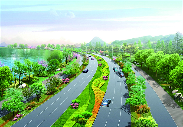 南京江宁大学城主干道绿化规划设计